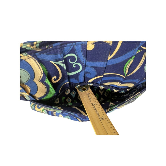 Vera Bradley Mediterranean, blue zip, quilted tote bag purse Retired - Picture 10 of 10